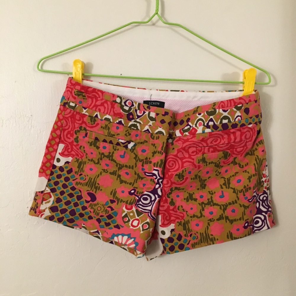 J Crew 3 inch Boho Patterned Shorts